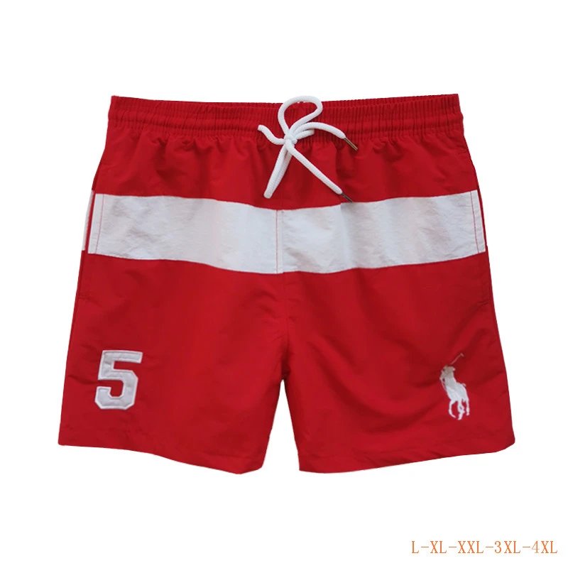 Polo Ralph Lauren Big Pony Swim Shorts Red White Stripe