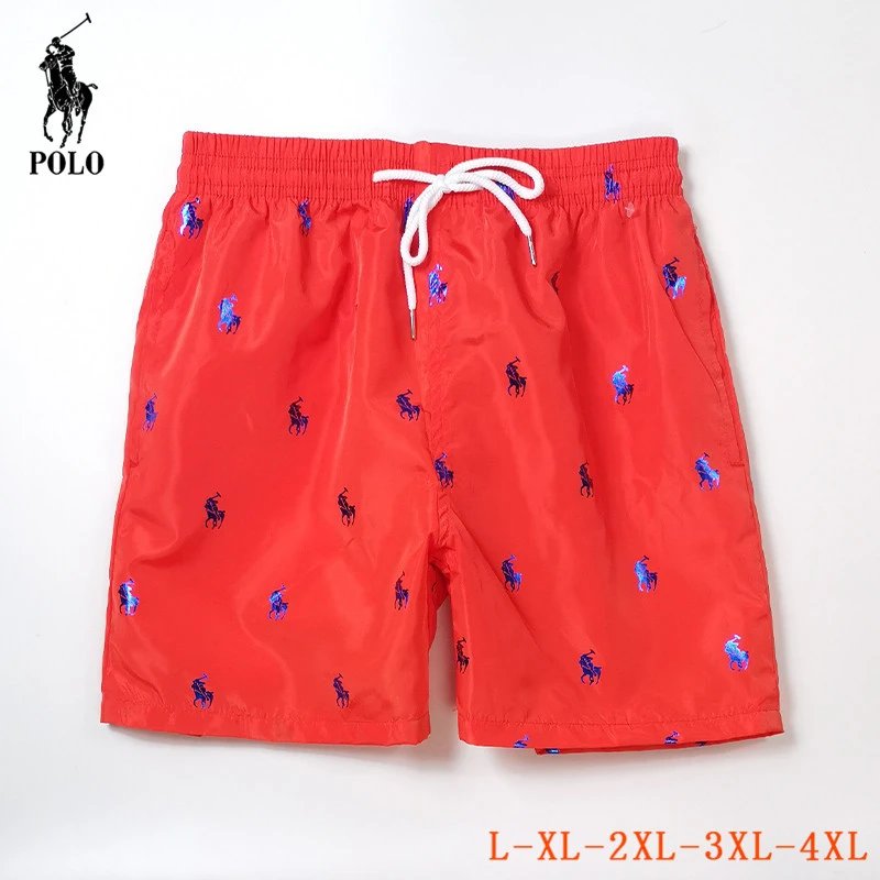Polo Ralph Lauren Allover Pony Swim Shorts Red Blue