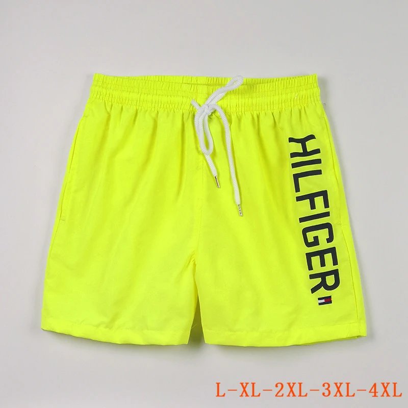 Tommy Hilfiger Hilfiger Wordmark Swim Shorts Neon Yellow