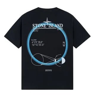 Stone Island Eclipse Graphic Tee Black Blue