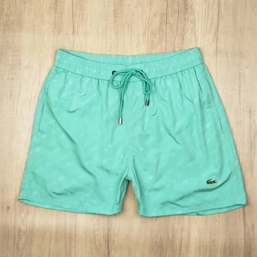 Lacoste All-Over Crocodile Print Navy Swim Shorts - 7