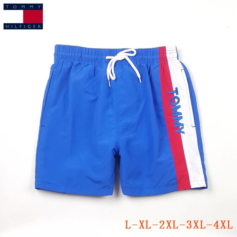 Tommy Hilfiger Flag Stripe Swim Shorts Royal Blue