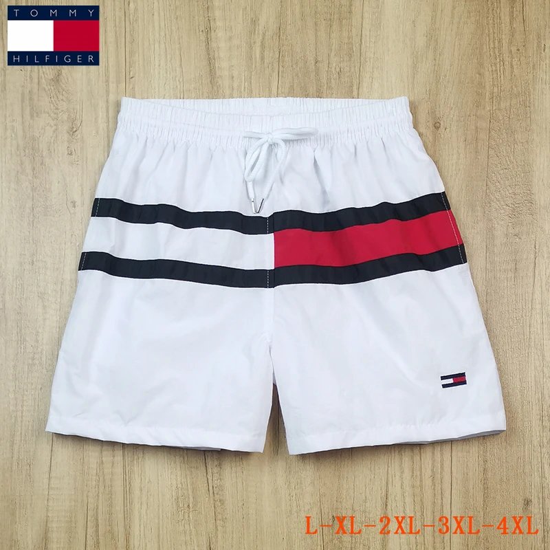 Tommy Hilfiger Flag Logo Swim Shorts White