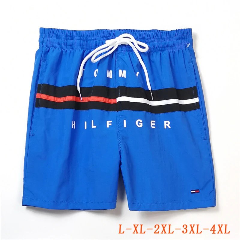 Tommy Hilfiger Stripe Logo Swim Shorts Royal Blue Red Black