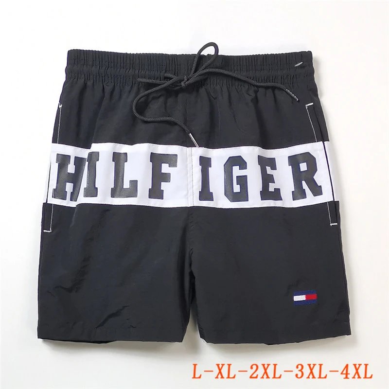Tommy Hilfiger Hilfiger Block Logo Swim Shorts Black White