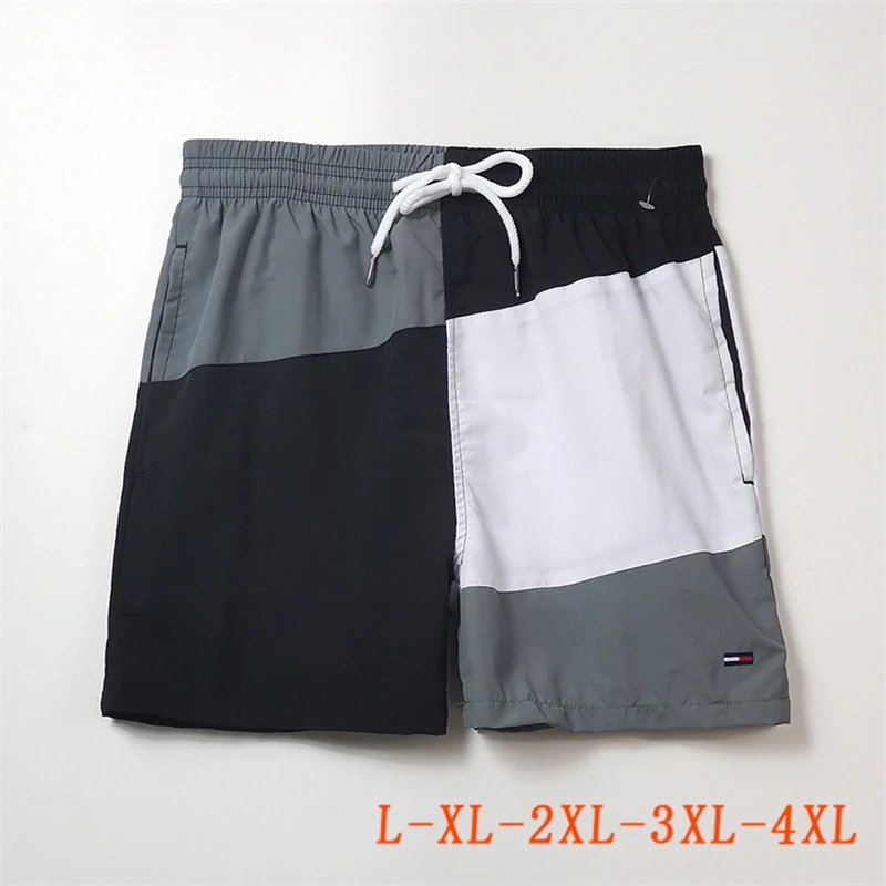 Tommy Hilfiger Color-Block Swim Trunks Navy/Gray/White Shorts - 10