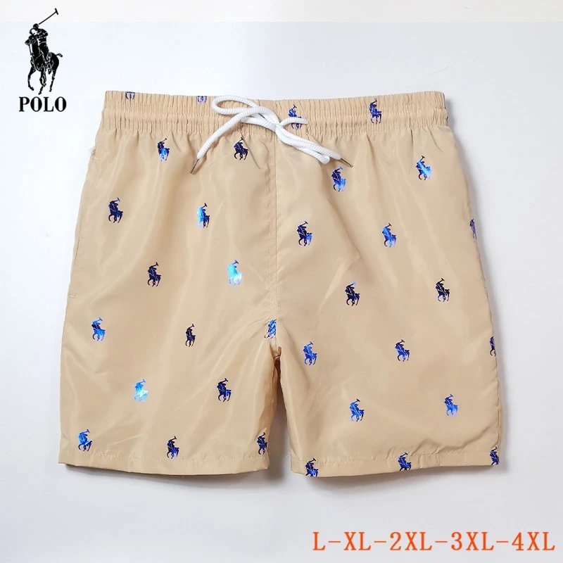 Polo Ralph Lauren Allover Pony Swim Shorts Khaki Blue