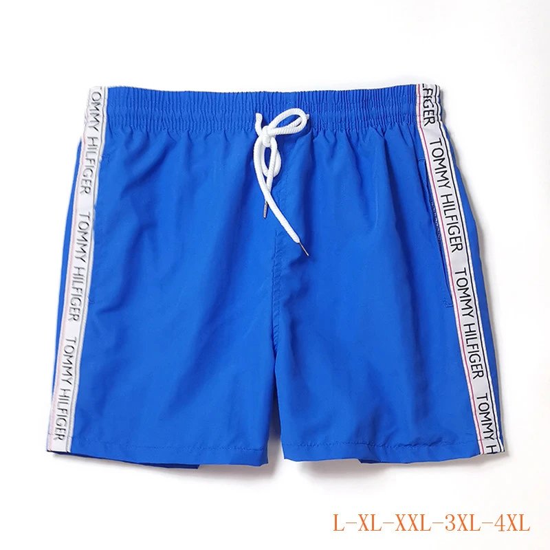 Tommy Hilfiger Side Tape Logo Swim Shorts Royal Blue