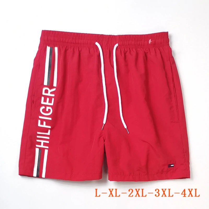 Tommy Hilfiger Hilfiger Side Logo Swim Shorts Red