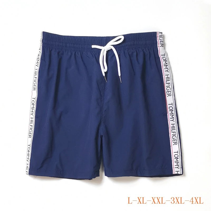 Tommy Hilfiger Side Tape Logo Swim Shorts Navy