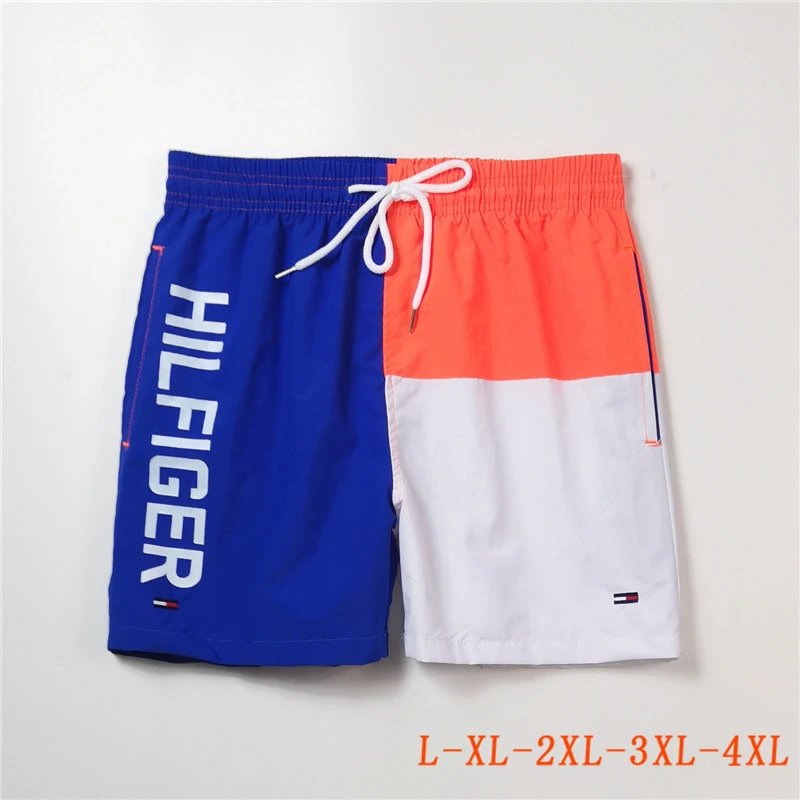 Tommy Hilfiger Side Logo Swim Shorts Blue Orange White