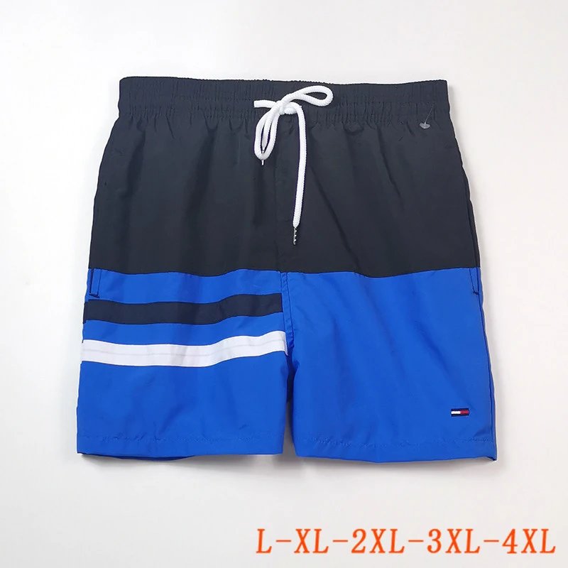 Tommy Hilfiger Color Block Flag Swim Shorts Navy Blue White