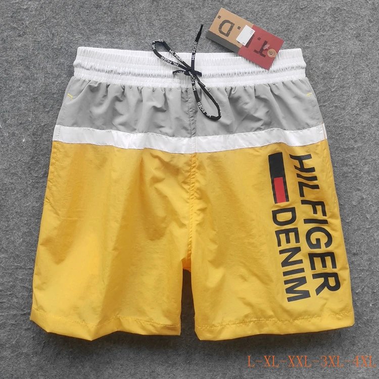 Tommy Hilfiger Hilfiger Denim Colorblock Swim Shorts Yellow Grey White