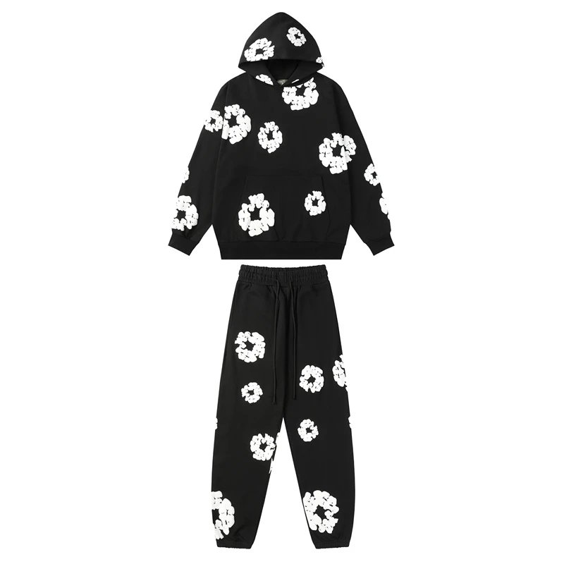 Gallery Dept Hoodie Set Black Floral
