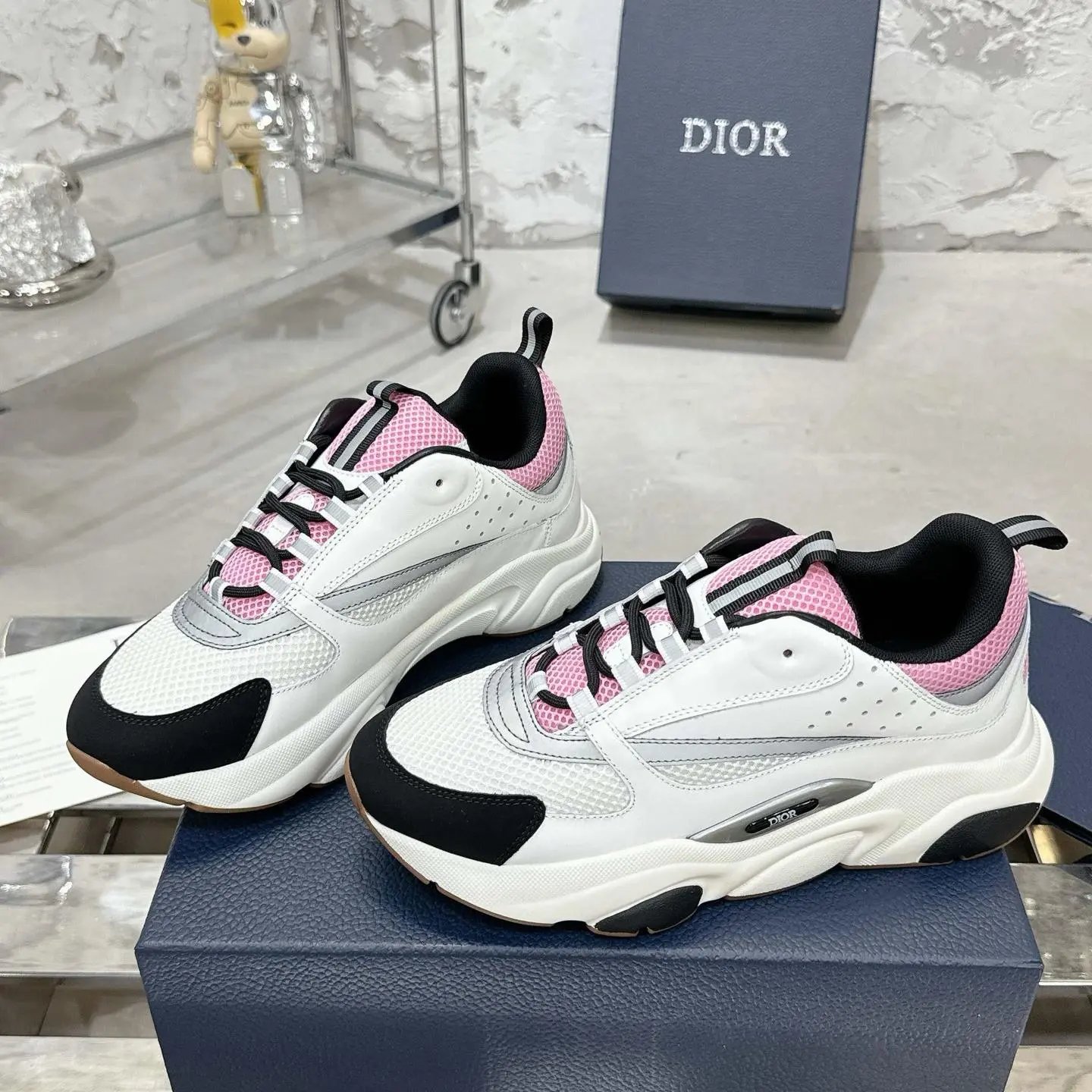 Dior B22 Sneaker White Pink Black
