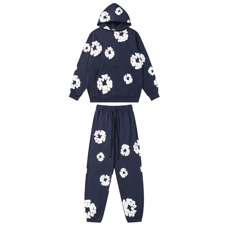 Gallery Dept Hoodie Set Navy White