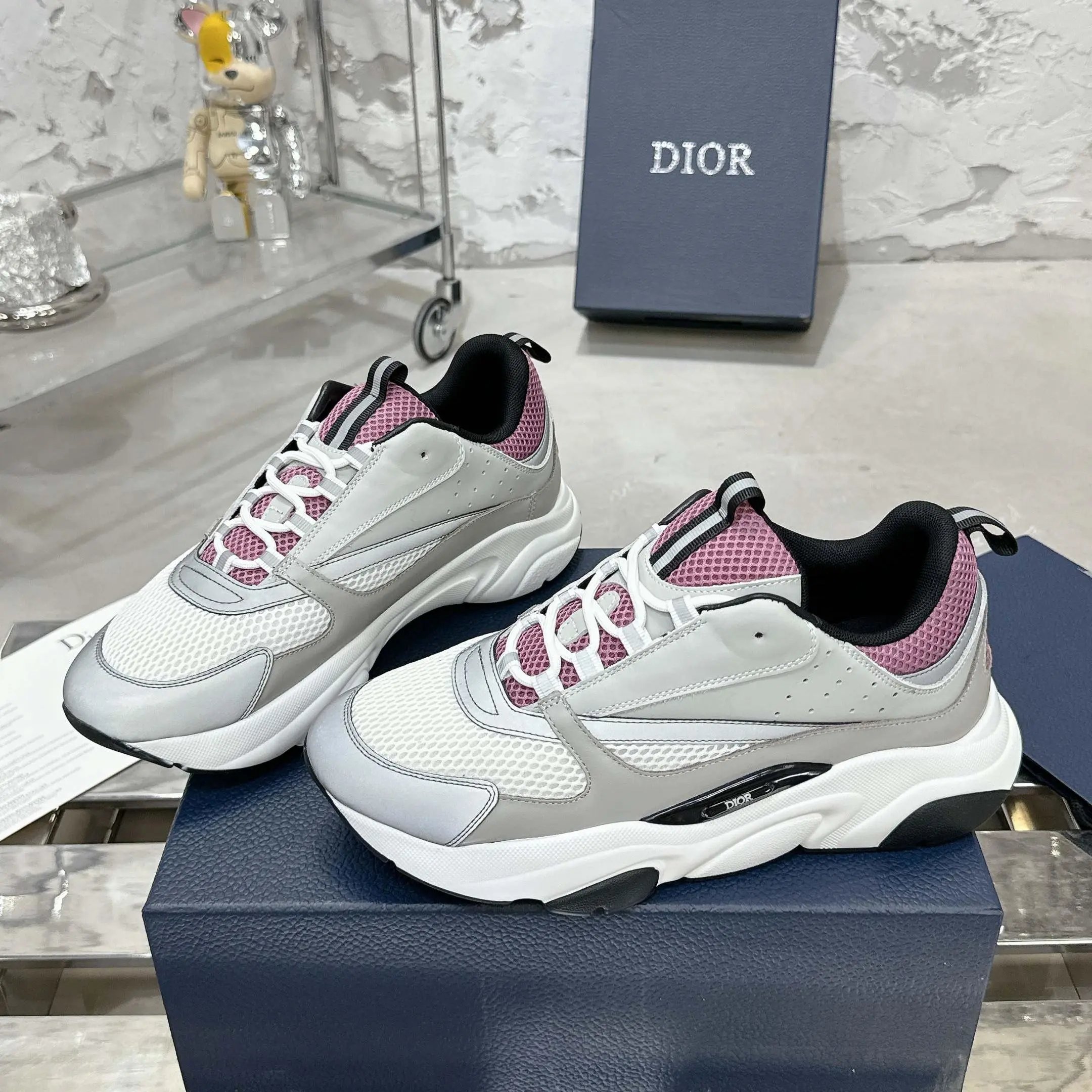 Dior B22 Sneaker Grey Pink Colorway