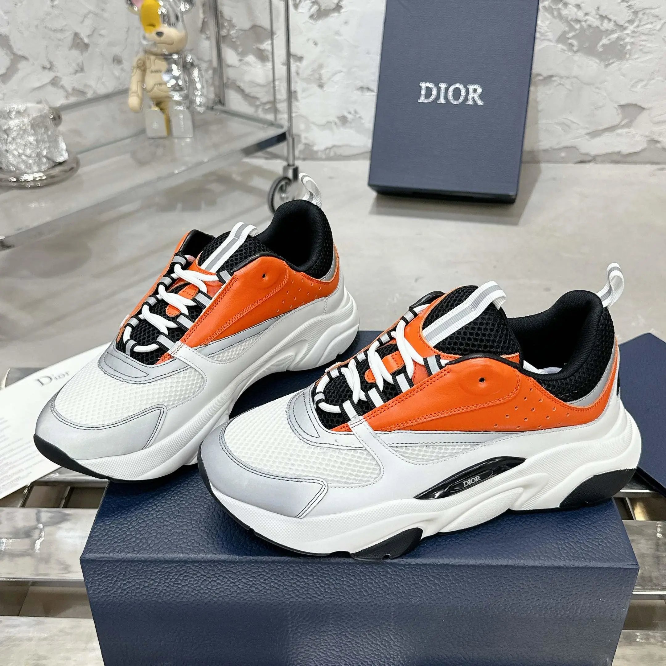 Dior B22 White Orange Black