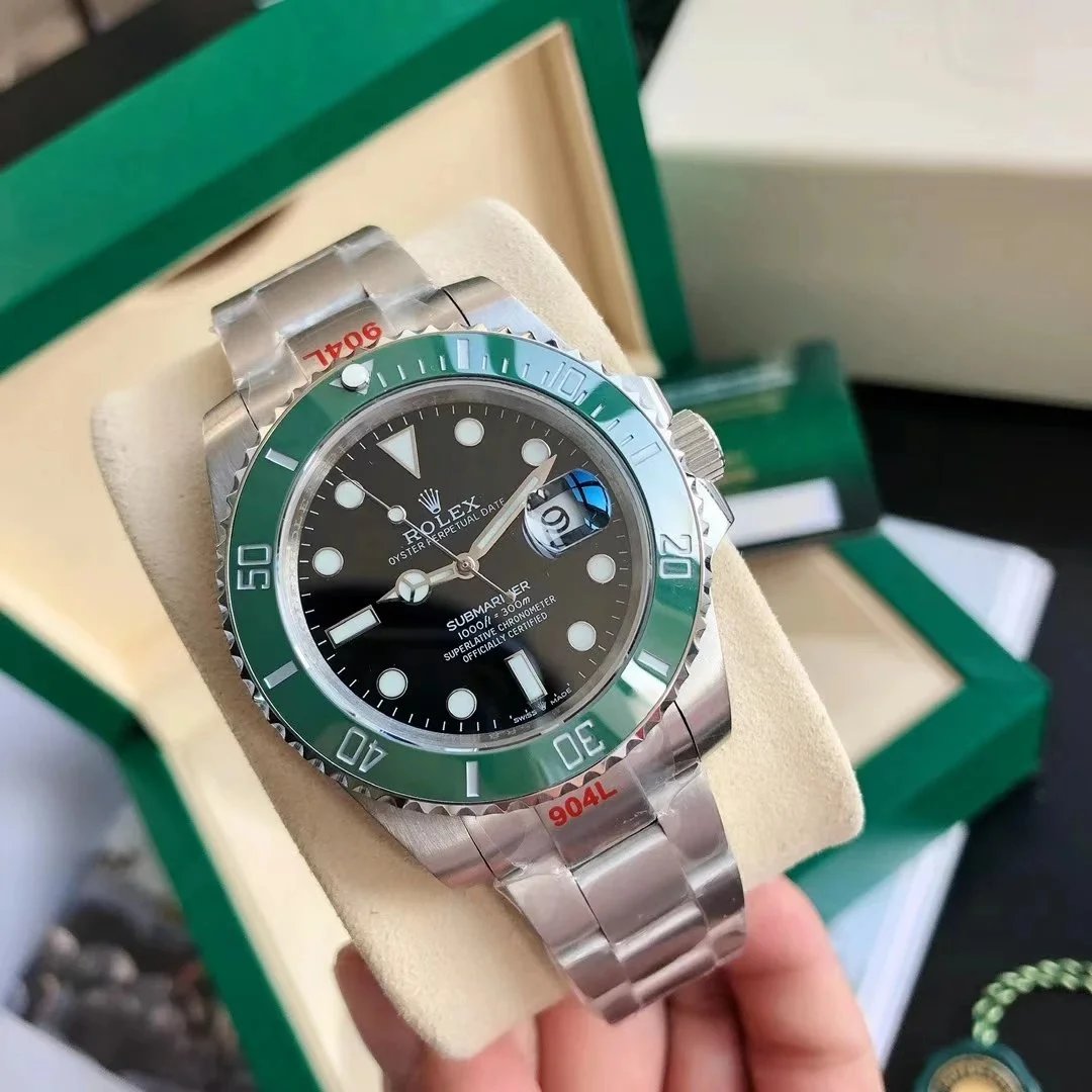 Rolex Submariner Date Black Dial Green Ceramic Bezel Steel Oyster Bracelet Starbucks