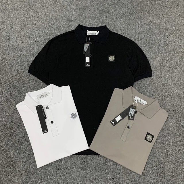 Stone Island Shirts Short-Sleeve Compass Patch Polo Shirt product detail image 7