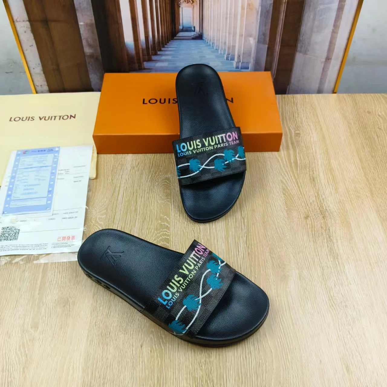 Louis Vuitton Waterfront Mule Paris Team Black Multicolor