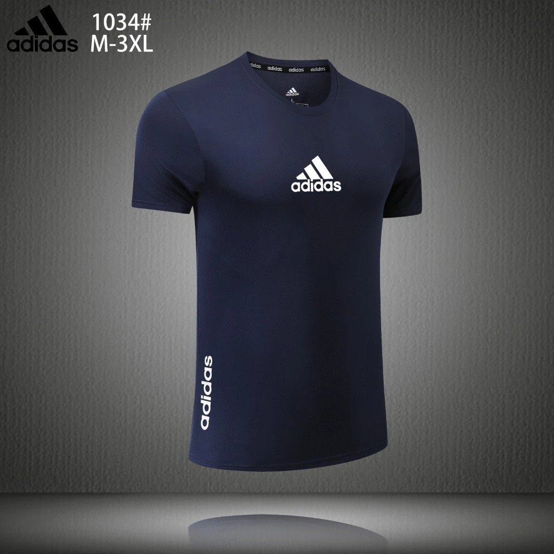 Adidas Performance T-Shirt Navy Blue Activewear Top - 7