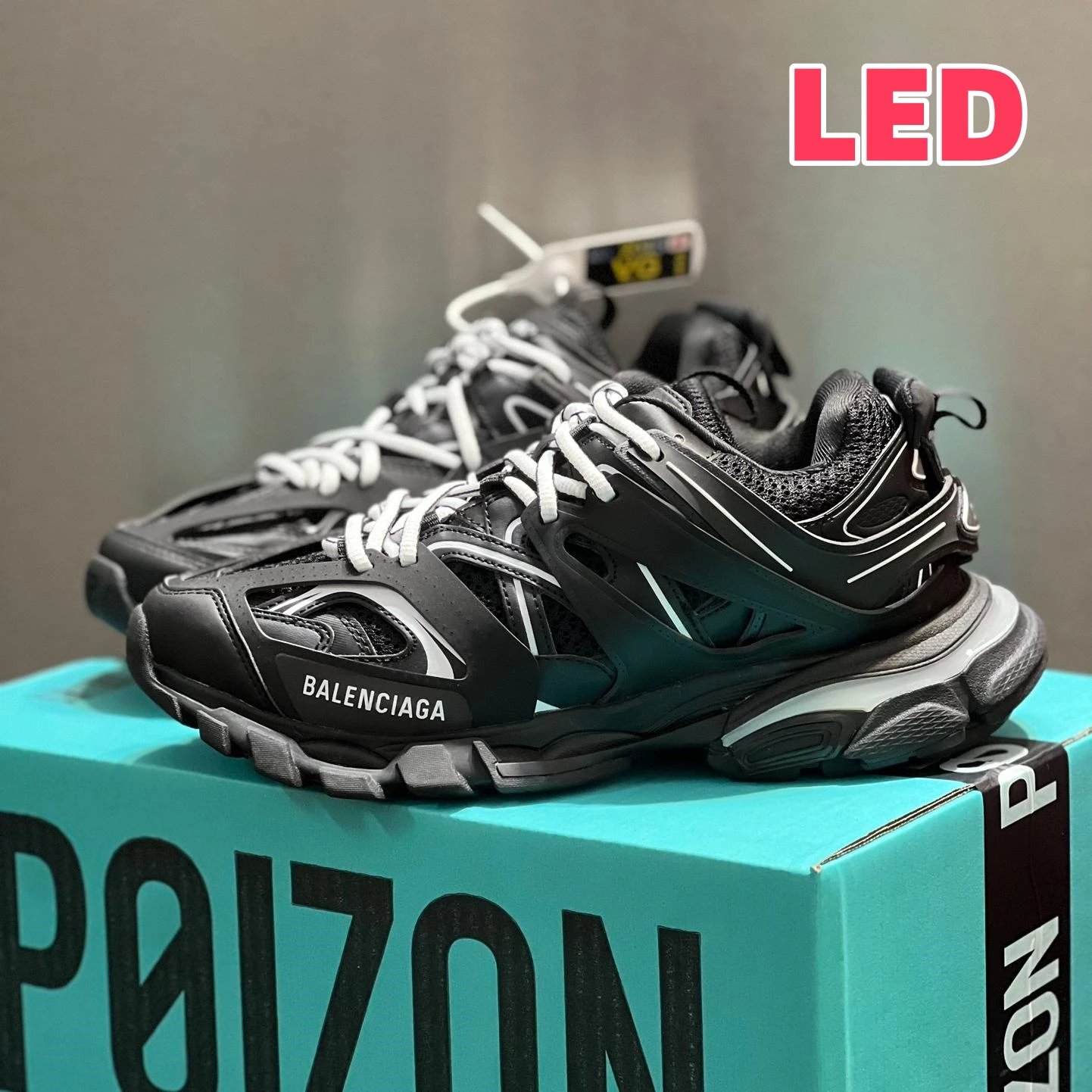 Balenciaga Track LED Sneaker Black White