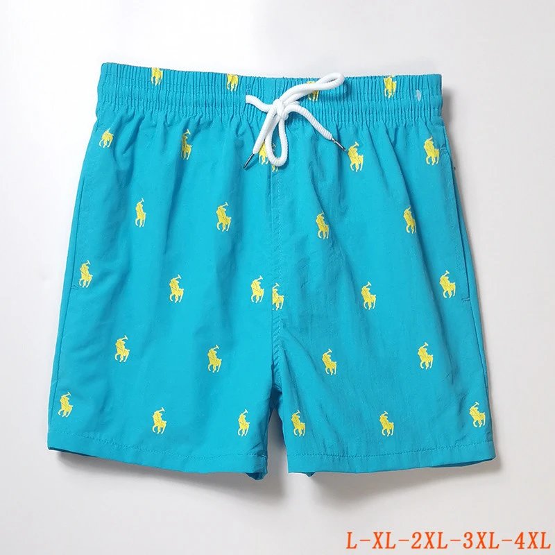 Polo Ralph Lauren Allover Pony Swim Shorts Aqua Yellow