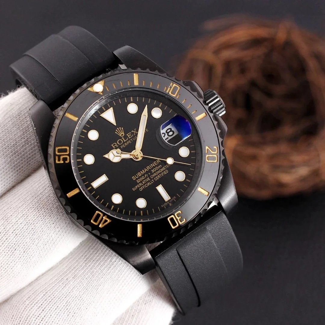 Rolex Submariner Date Black Dial Black Ceramic Bezel PVD Black Gold Bracelet