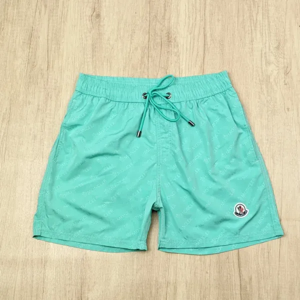 Moncler Logo-Print Swim Shorts Turquoise Swimwear - 1