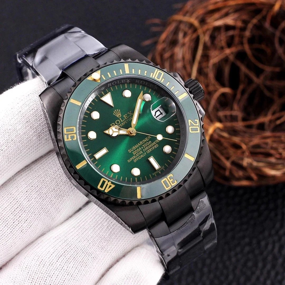 Rolex Submariner Date Blue Dial Blue Ceramic Bezel PVD All-Black Oyster Bracelet