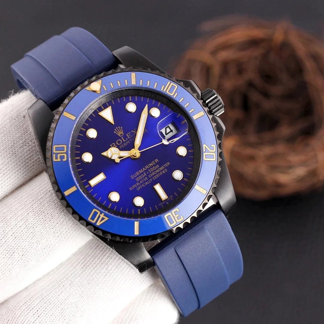Rolex Submariner Date Blue Dial Blue Ceramic Bezel PVD Blue Gold Bracelet