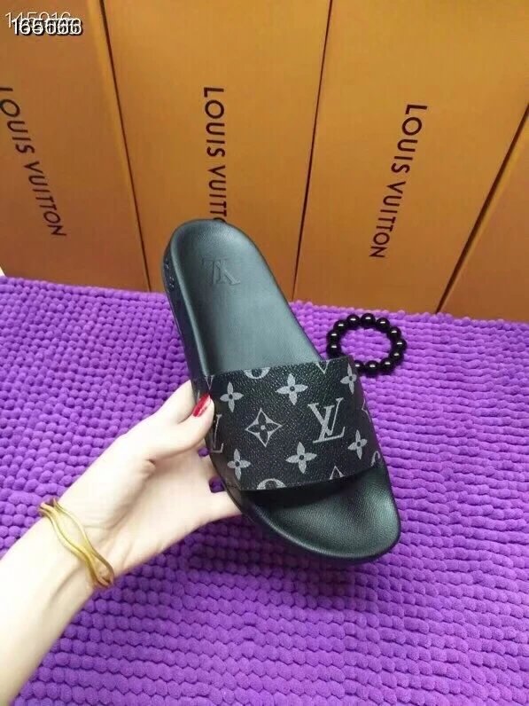 Louis Vuitton Waterfront Mule Slide Monogram Eclipse Black