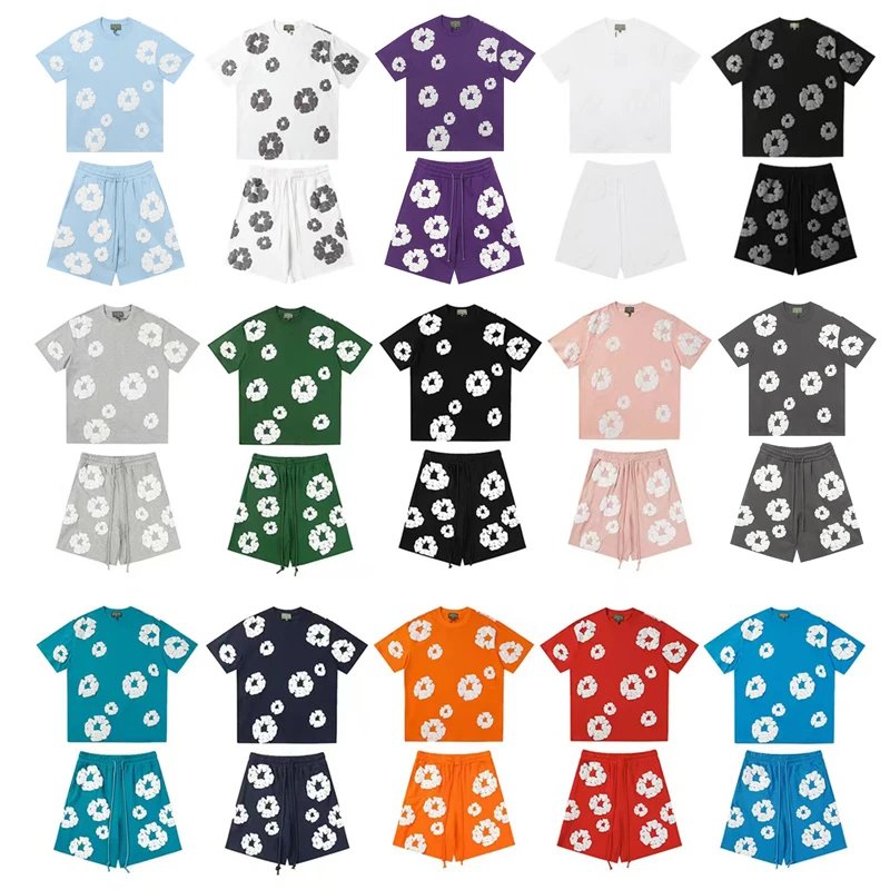 DX44 High-Quality Foam Print Short-Sleeve T-Shirt & Shorts Set
