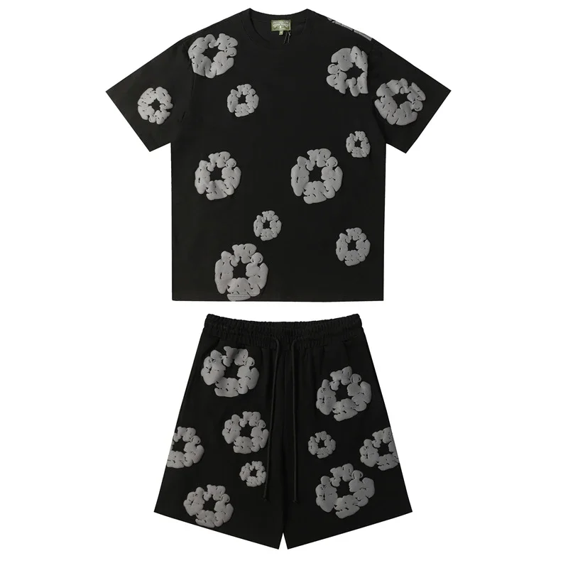 Denim Tears Cotton Flower All-Over Print Short-Sleeve Shirt & Shorts Set
