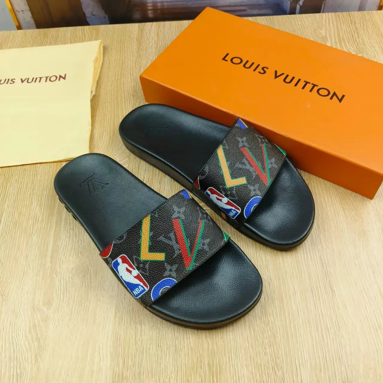 Louis Vuitton x NBA Waterfront Mule Slides Monogram Black