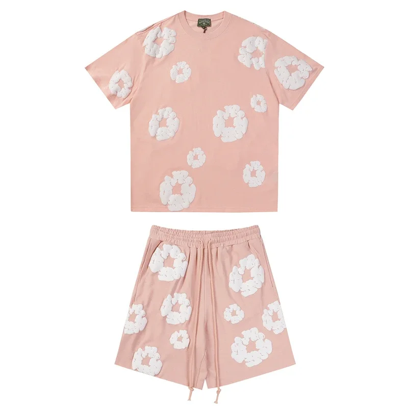 Denim Tears Cotton Flower All-Over Print Short-Sleeve Shirt & Shorts Set