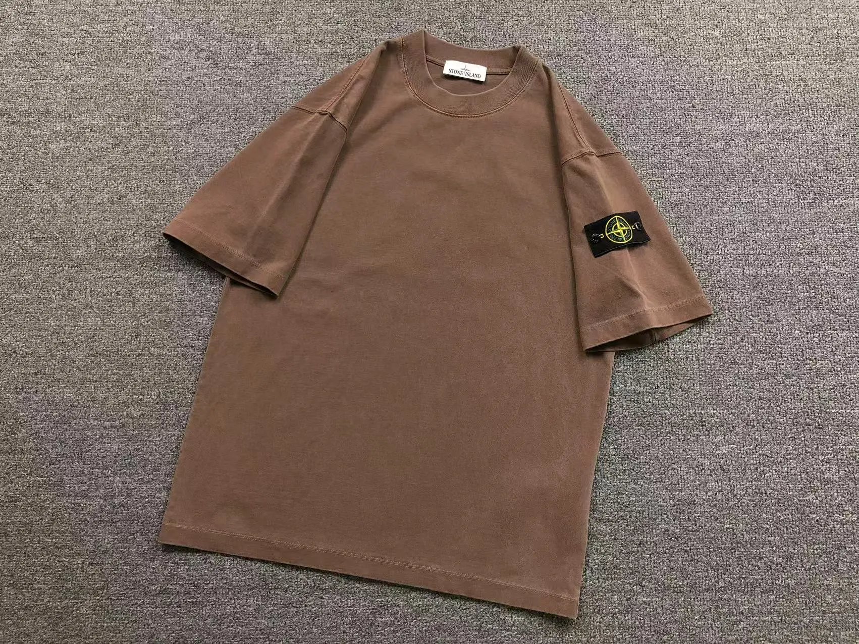 Stone Island T-shirt Compass Patch Brown