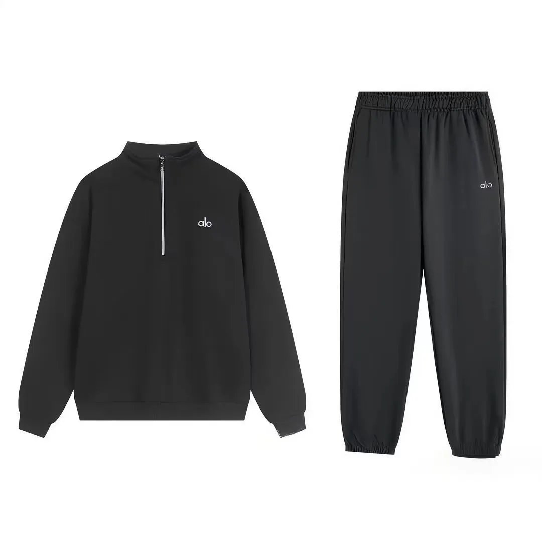 Dark Gray Half-Zip Set with Joggers