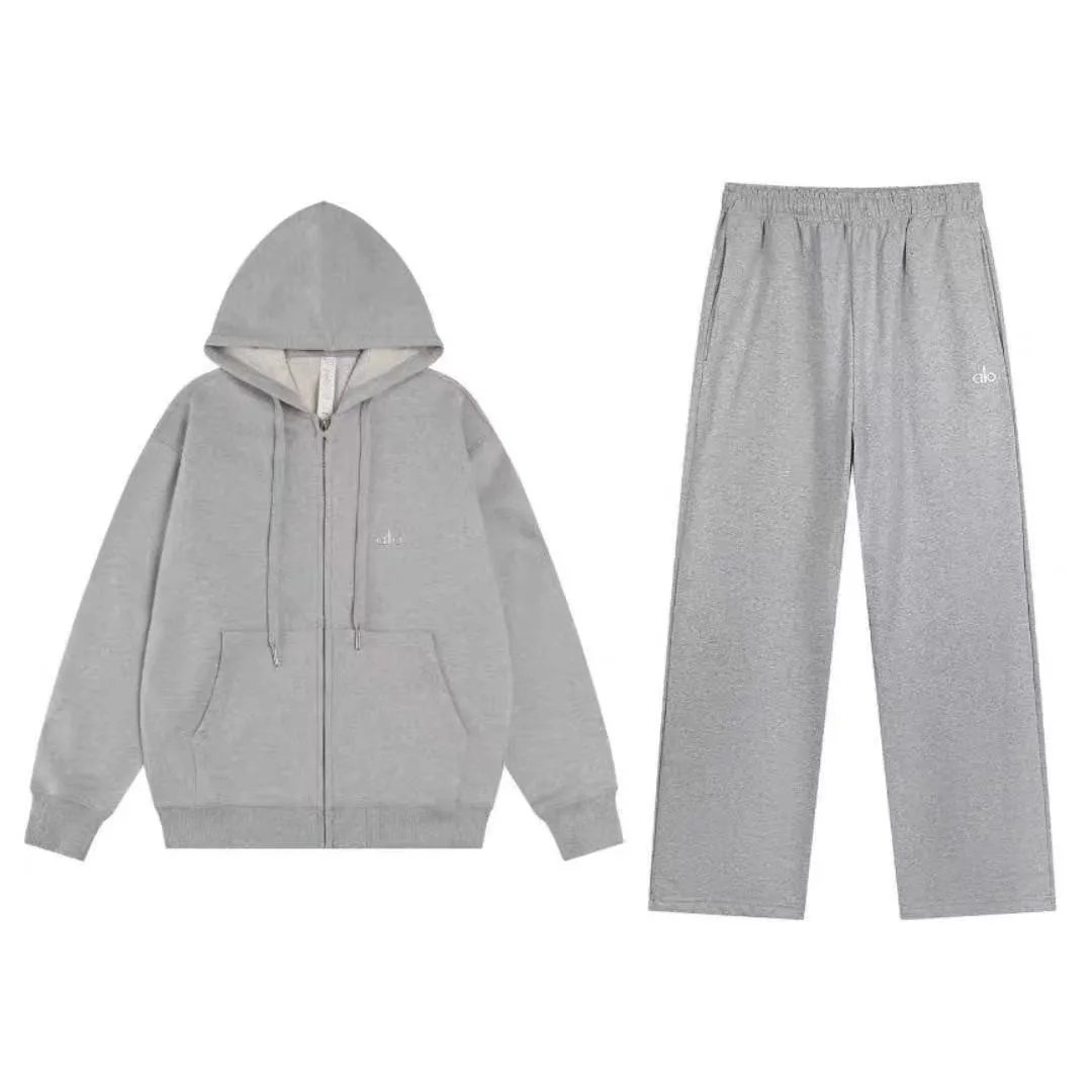Heather Gray Full-Zip Set