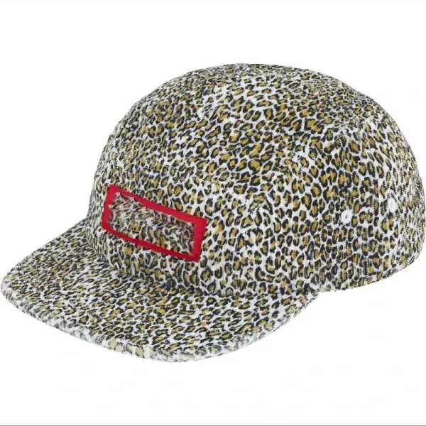Off-White Corduroy Five-Panel Cap Coral Hats - 3