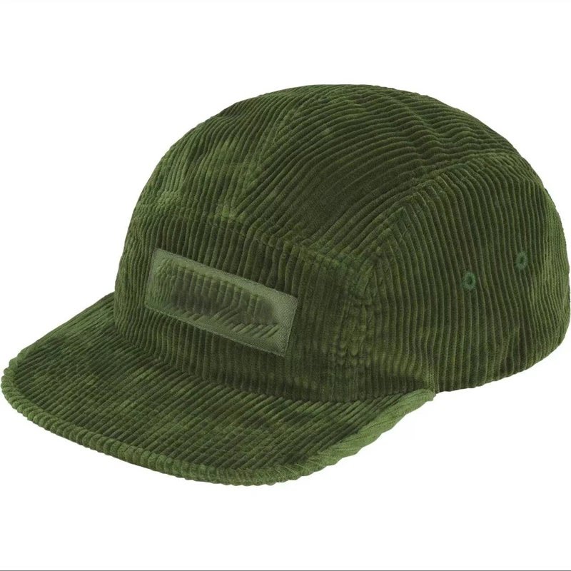 Off-White Corduroy Five-Panel Cap Coral Hats - 4