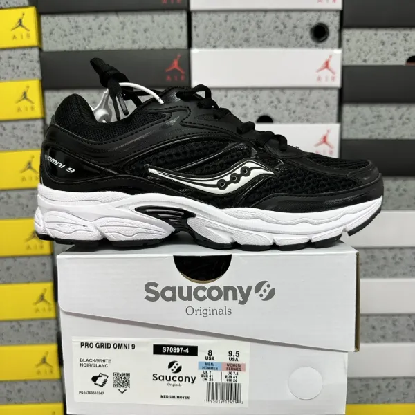 Saucony Pro Grid Omni 9 Black / White Running Shoes - 1
