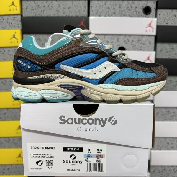Saucony Pro Grid Omni 9 Coffee / Moonlight Running Shoes - 1