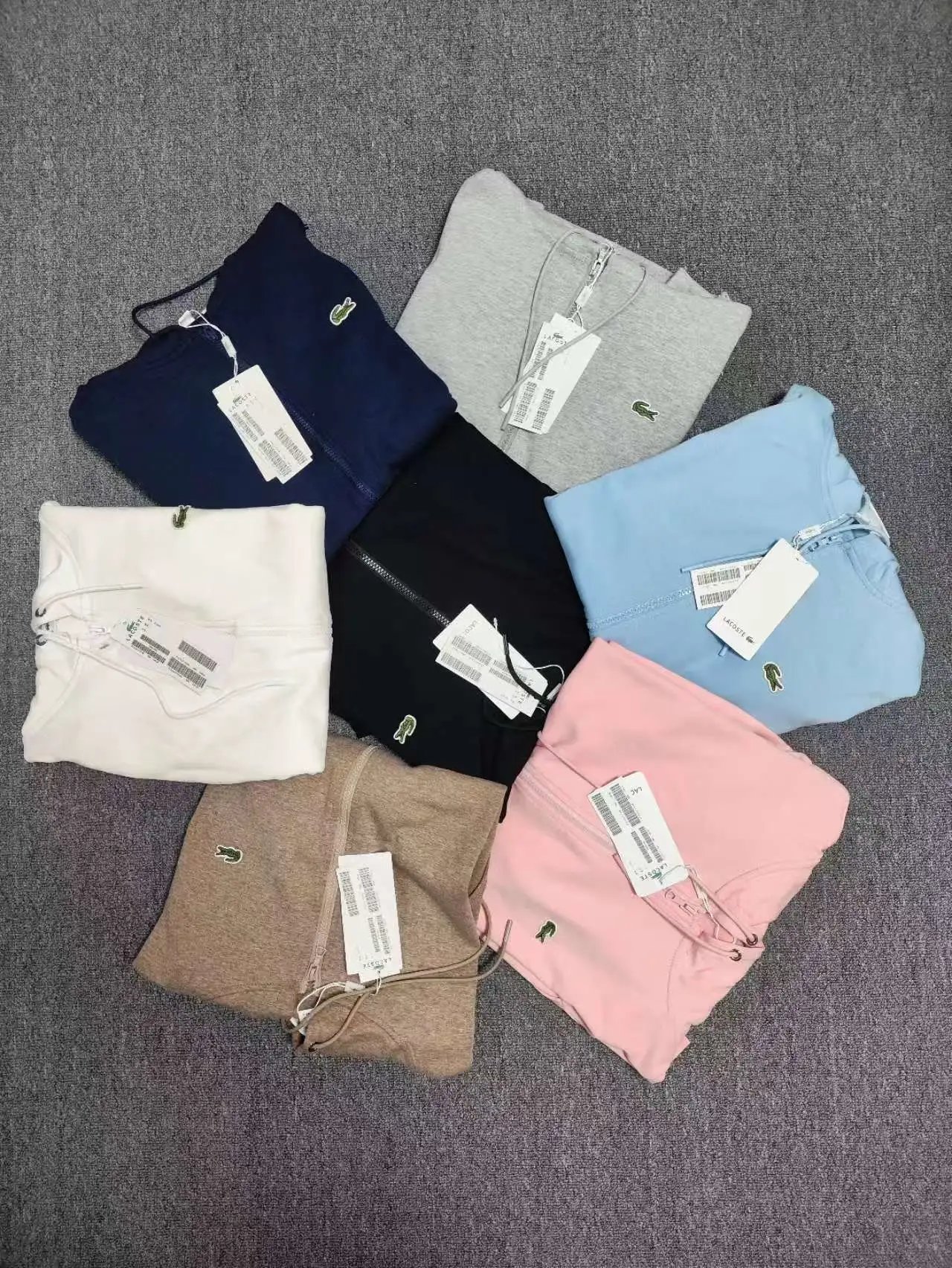 Six Color Zipper Hooded Sweatshirt Zipper Hooded Hoodie 499777 F