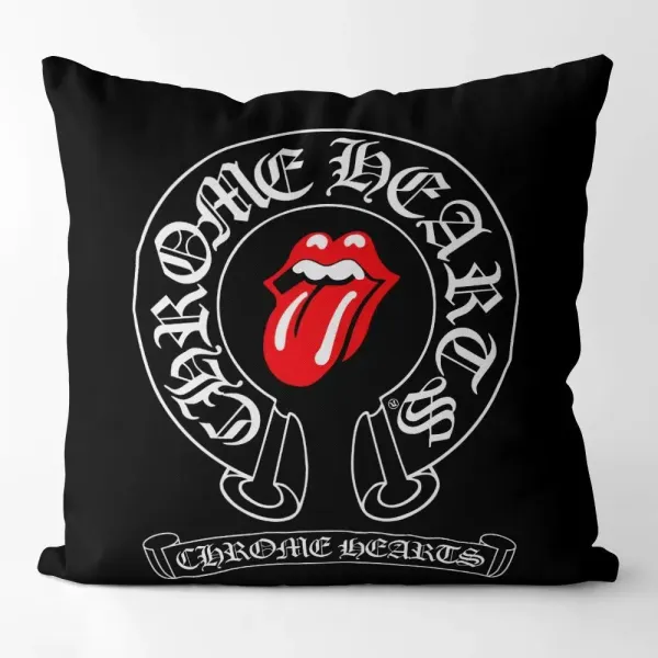 Chrome Hearts Cross Print Orange Decorative Pillow - 8