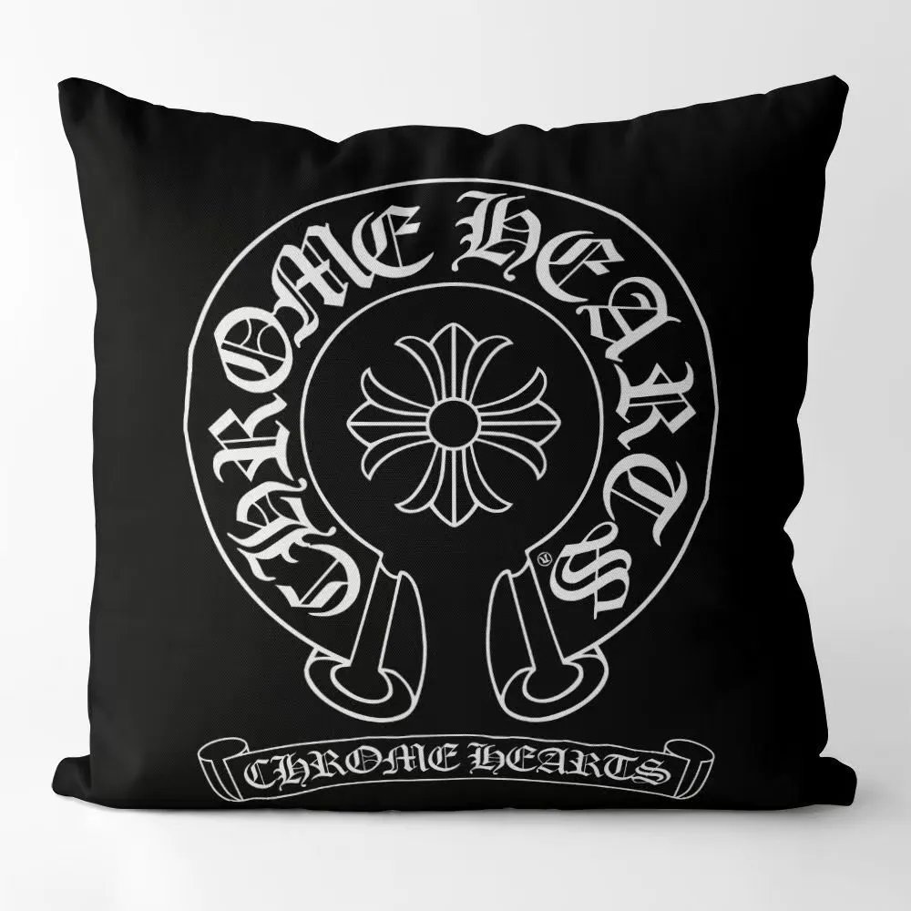 Chrome Hearts Cross Print Orange Decorative Pillow - 11