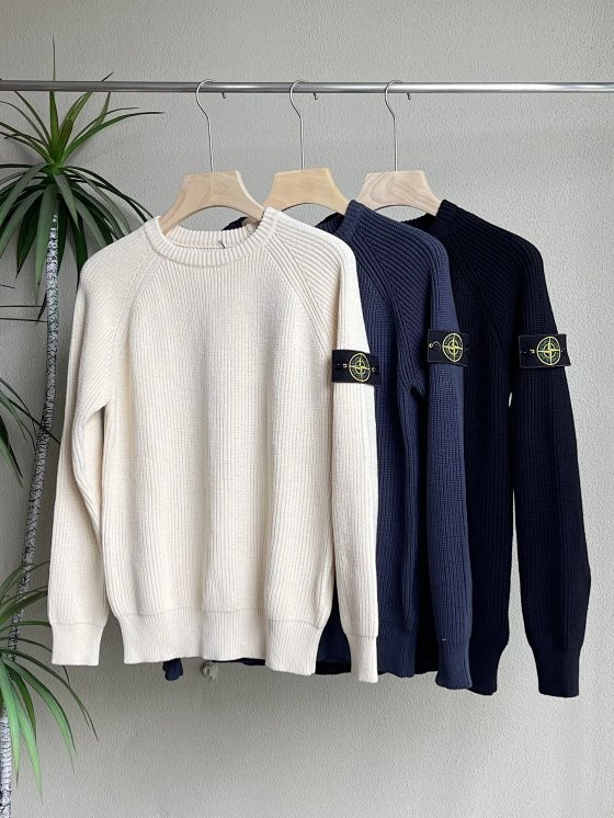 Stone Knitted Hooded Sweater