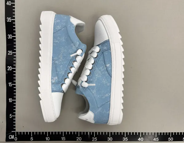 Mega Shoes Canvas Sneakers Light Blue Speckled White Sole Sneakers - 1