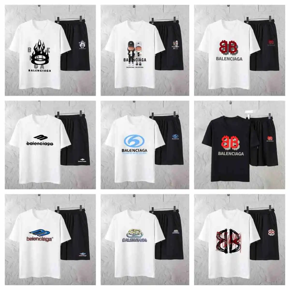 Balenciaga Logo T-Shirt/Shorts